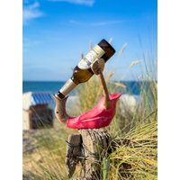 Holzente Bier Flaschenhalter Im Rot Antik 21 cm Hoch X 24 Lang von Sternschnuppe1985