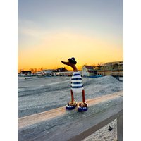 Laufente Mit Hut Und Flip-Flop in Weiß Dunkel Blauen Gesteif Ca. 38 cm Hoch Laufente Mit Hut Und Flip-Flop in Weiß Dunkel Blauen Gesteif Ca. 38 cm Hoch von Sternschnuppe1985