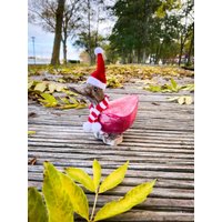 Mini Entchen in Antik Rot Und Nicolausmütze & Schal Ca. 14 cm Hoch Mini Entchen in Antik Rot Und Nicolausmütze & Schal Ca. 14 cm Hoch von Sternschnuppe1985