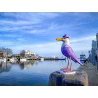 Möwe Retro Style Aus Holz in Lila Mit Flip-Flops Ca. 40 cm Hoch Möwe Retro Style Aus Holz in Lila Mit Flip-Flops Ca. 40 cm Hoch von Sternschnuppe1985