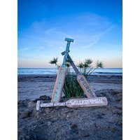 Paddel Aus Holz Mit Dem Text "Willkommen" Ca. 80 Çm Lang Paddel Aus Holz Mit Dem Text "Willkommen" Ca. 80 Çm Lang von Sternschnuppe1985