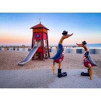 Wooden Pirate Duck With Red Stripes, Eye Patch & Hat, Approx. 27 cm High Wooden Pirate Duck With Red Stripes, Eye Patch & Hat, Approx. 27 cm High von Sternschnuppe1985