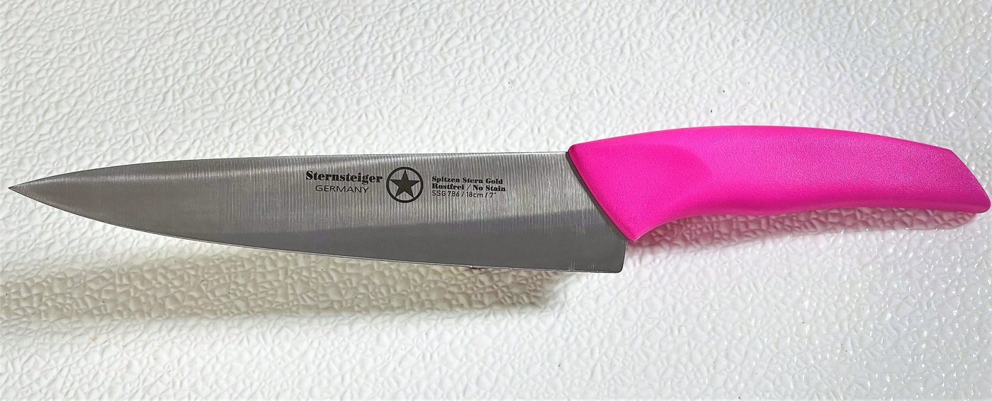 Sternsteiger Gemüsemesser Ergo Kochmesser mit rosa Griff von Sternsteiger