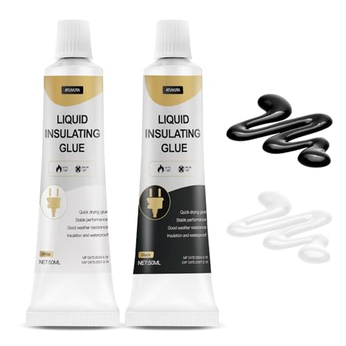 Sternstunde 2 Stück 50ml FlüSsiger Isolierklebstoff Set, Schwarz FlüSsiggummi, FlüSsiges Isolierband, Wasserdicht Und Schnell Trocknend, Geeignet FüR Alle Arten Von Leitungen Und ElektrogeräTen von Sternstunde