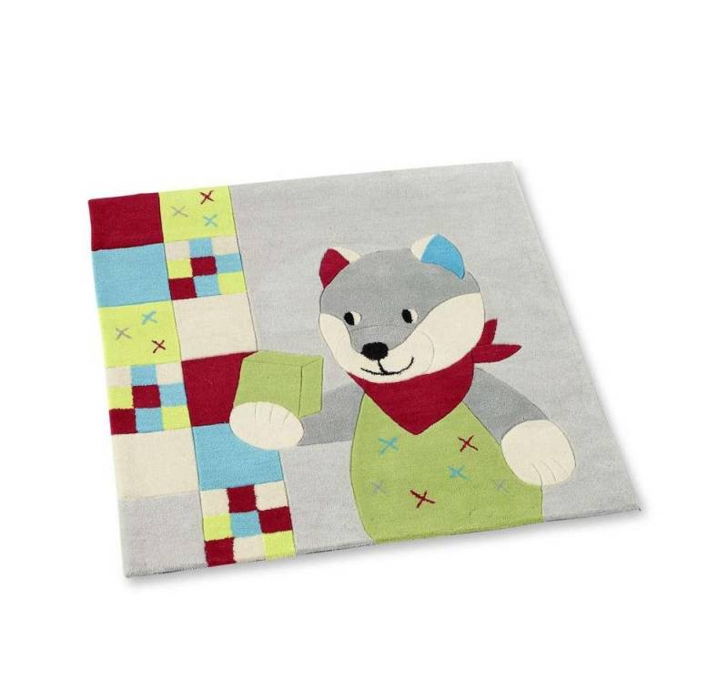 Sterntaler® Kinderteppich Sterntaler 9191402 Teppich Wilbur Wolf Kinder 100 x 120cm Kinderteppic, rechteckig von Sterntaler®