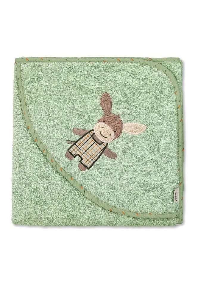 Sterntaler® Badetücher Sterntaler®, 100 % Baumwolle (1-St), Kapuzen-Badetuch aus Frottee mit Esel Emmilius Stickmotiv, 100x100 cm von Sterntaler®