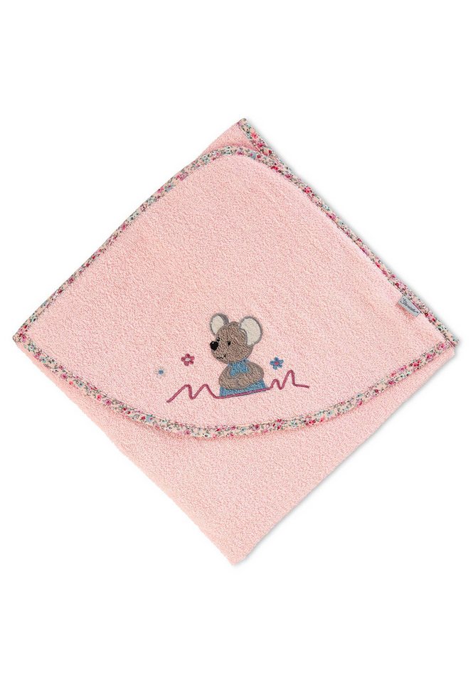Sterntaler® Badetücher Sterntaler® Kapuzenbadetuch 80x80 cm MAUS Mabel, 100 % Baumwolle (1-St), Kapuzen-Badetuch aus Frottee mit Maus Mabel Stickmotiv, 80 x 80 cm von Sterntaler®