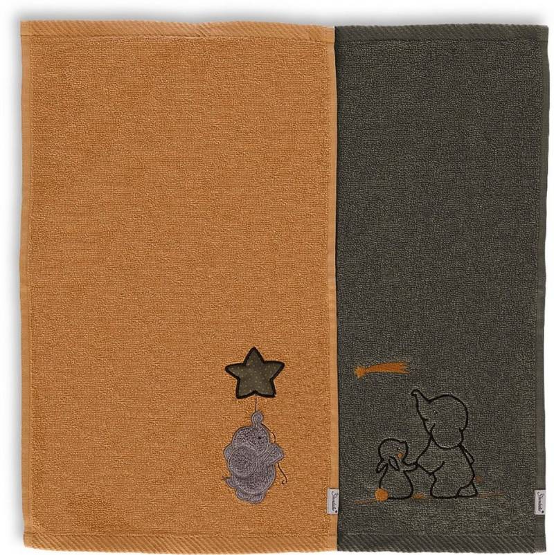 Sterntaler® Handtücher Doppelpack Kinderhandtücher Elefant Eddy, 30x50cm, Frottee (2-St), nachhaltig aus Bio-Baumwolle von Sterntaler®