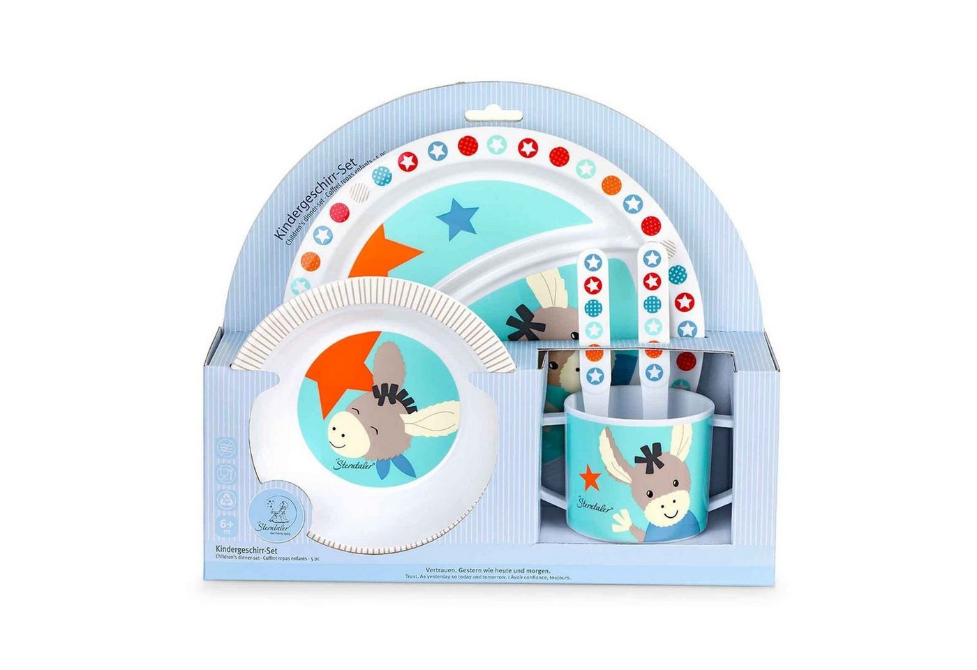 Sterntaler® Kindergeschirr-Set Kindergeschirr Set 5er Set (5-tlg), Kunststoff von Sterntaler®