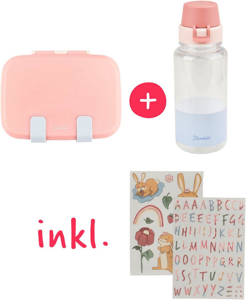 Sterntaler® Lunchbox Trinkflasche+Brotdose Hanni, Polyprophylen (PP), Tritan, (Set, 2-tlg), mit Trinkflasche, individuell personalisierbar von Sterntaler®