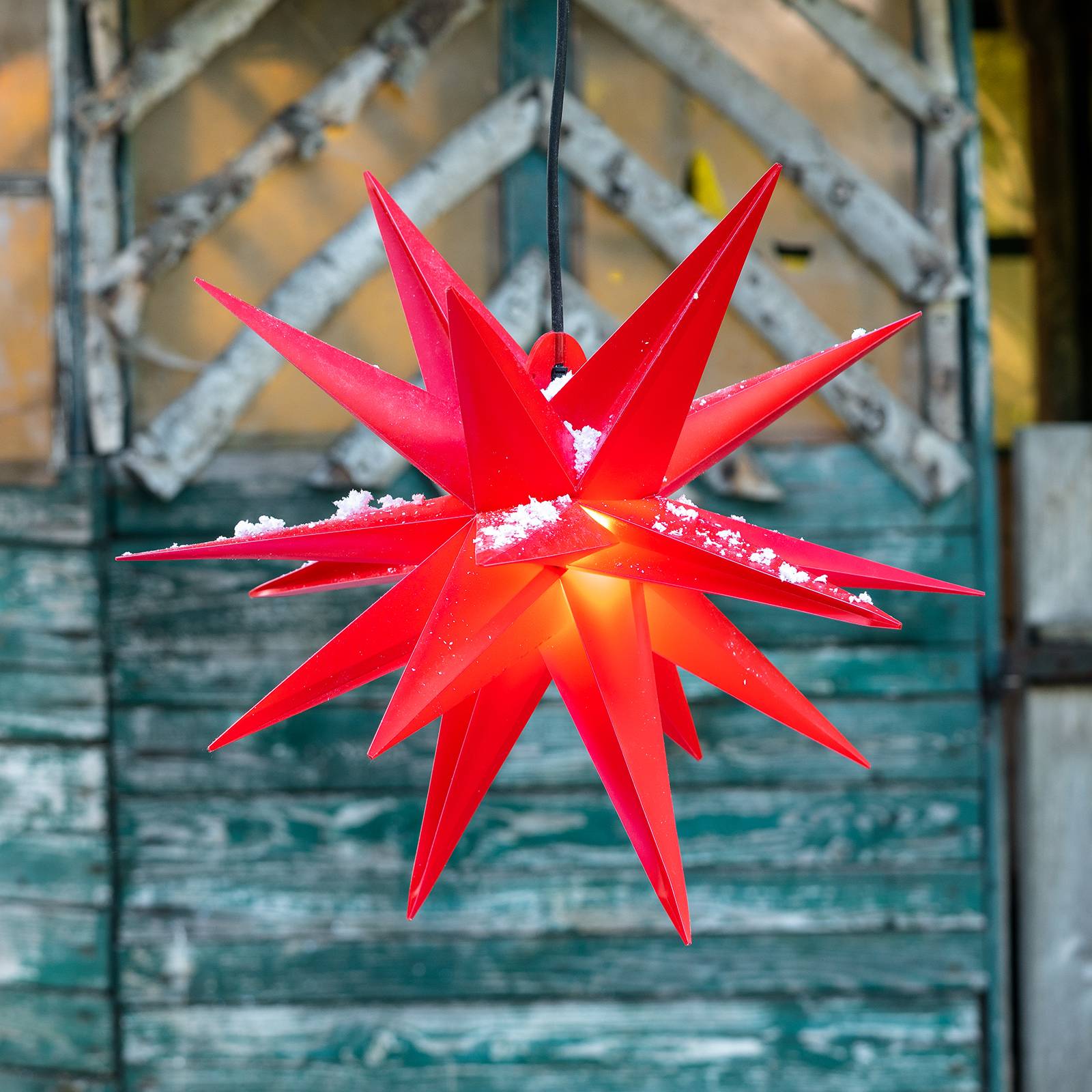 Deko-Stern für außen, 18-Zacker, Ø 40 cm rot von Sterntaler