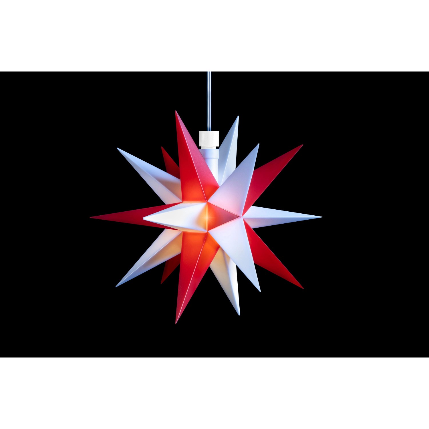 Sterntaler Dekostern Weihnachtsstern Mini-Stern Kunststoff 18-Zacker 12cm Innen LED Batterie mit Timer & Fernbedienung Weiß-Rot Sterntaler Dekostern Weihnachtsstern Mini-Stern Kunststoff 18-Zacker 12cm Innen LED Batterie mit Timer & Fernbedienung Weiß-Rot von Sterntaler