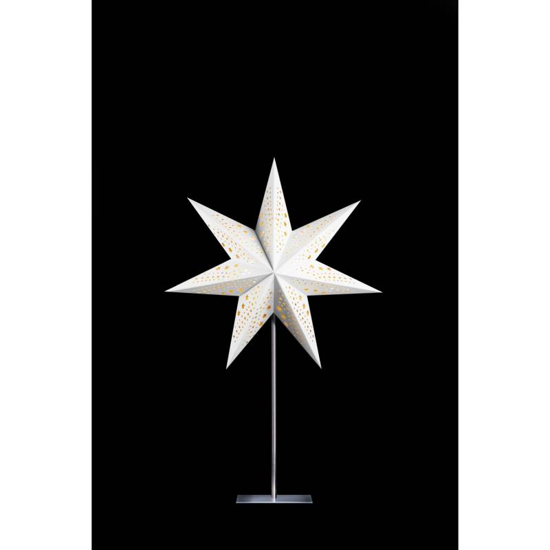Sterntaler Dekostern Weihnachtsstern Papier Samt Faltstern mit Ständer 45cm Innen Glühbirne Netzstecker Weiß Sterntaler Dekostern Weihnachtsstern Papier Samt Faltstern mit Ständer 45cm Innen Glühbirne Netzstecker Weiß von Sterntaler