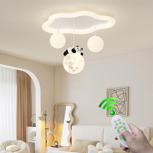 Stesulfr Deckenlampe LED Eltern-Kind-Zimmer warme Acryl-Deckenleuchte dimmbar Wolke dekorative Kronleuchter mit Fernbedienung Innen Esszimmer Küche Wohnzimmer kreative Beleuchtungskörper(4 Style) von Stesulfr