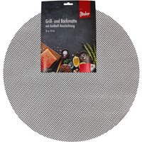 10 Stück Steuber Grillmatte/Backpapierersatz, rund, Ø 52 cm, antihaftbeschichtet und zuschneidbar, schwarz von Steuber