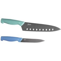 Steuber 2-tlg. Messer Set, Chefmesser & Allzweckmesser, scharfe Titanium-beschichtete Stahlklingen, ergonomischer Griff von Steuber