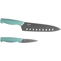 Steuber 2-tlg. Messer Set, Chefmesser & Spickmesser, scharfe Titanium-beschichtete Stahlklingen, ergonomischer Griff von Steuber