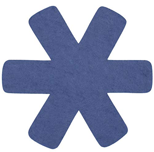 Steuber 3-TLG. Pfannenschutz blau, 100% Polyester, Beschichtungs-Schutz, schützt Pfannen vor dem Verkratzen, Kratzschutz von Steuber