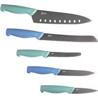 Steuber 5-tlg. Küchenmesser Set bestehend aus 5 scharfen Kochmesser, Titanium-beschichtet, ergonomischer Griff von Steuber