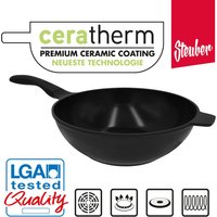 Steuber Aluguss Wok Ø30 cm, ceratherm-Premium Beschichtung, Induktion von Steuber