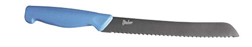 Steuber Brotmesser mit Wellenschliff, 32 cm, scharfe Klinge für harte Krusten, Küchenmesser mit ergonomischen Griff, blau von Steuber