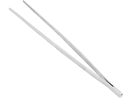 Steuber Premium Line Edelstahl Grillpinzette Länge 30 cm, präziser Grillwender, Fleisch Pinzette, große Pinzette zum Wenden von Lebensmitteln von Steuber