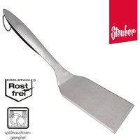 Steuber Premium Line Edelstahl Kurzer Grillwender 34 cm, Fläche 6,5 cm, präziser Grillwender, Fleisch Wender, zum Wenden von Lebensmitteln von Steuber