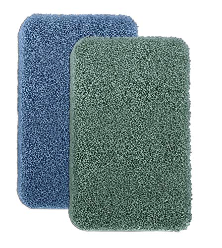 Steuber Silikonschwamm 2er Set grün-blau für alle Oberflächen, handlich & effizient von Steuber