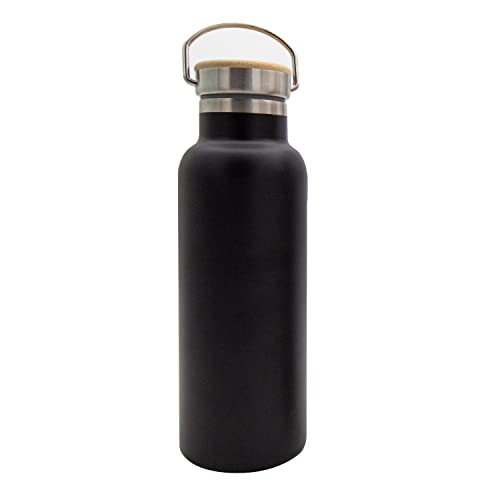 Steuber Thermoflasche 600 ml Milchkannen-Design mit praktischem Tragehenkel, doppelwandiger Edelstahl, schwarz von Steuber