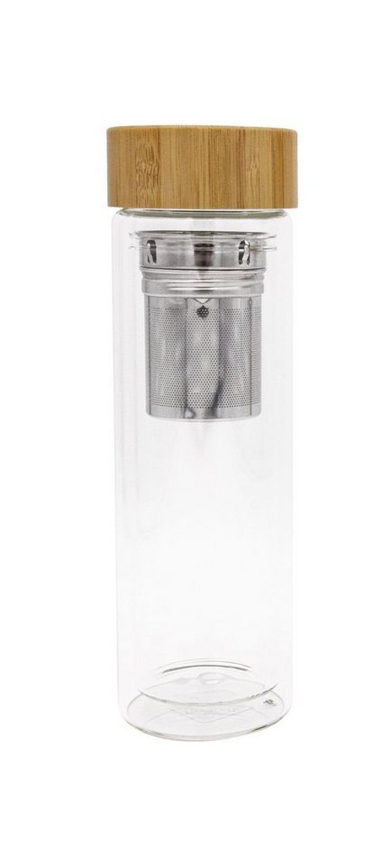 Steuber Trinkflasche, Glas Trinkflasche mit Teesieb, 400 ml von Steuber