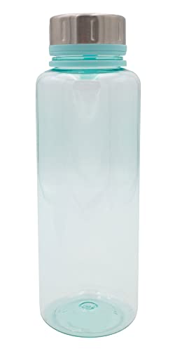 Steuber Trinkflasche Steel-Top 1000ml Kunststoff-Trinkflasche mit Edelstahldeckel, hellblau von Steuber