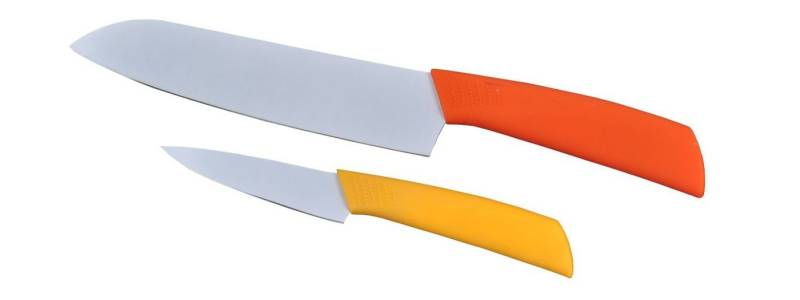 Steuber Universalküchenmesser 2er-Set Santokumesser Schälmesser Küchenmesser Kochmesser Gemüsemesser von Steuber
