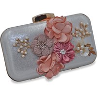 Steuer Abendtasche "Perlen, Glassteine mit Blumenzierde" von Steuer