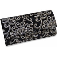 Steuer Abendtasche "Schwarzer Samt mit Pailetten-Ornamenten" von Steuer