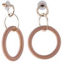 Steuer Paar Ohrhänger "Metall vergoldet Textil braun" von Steuer