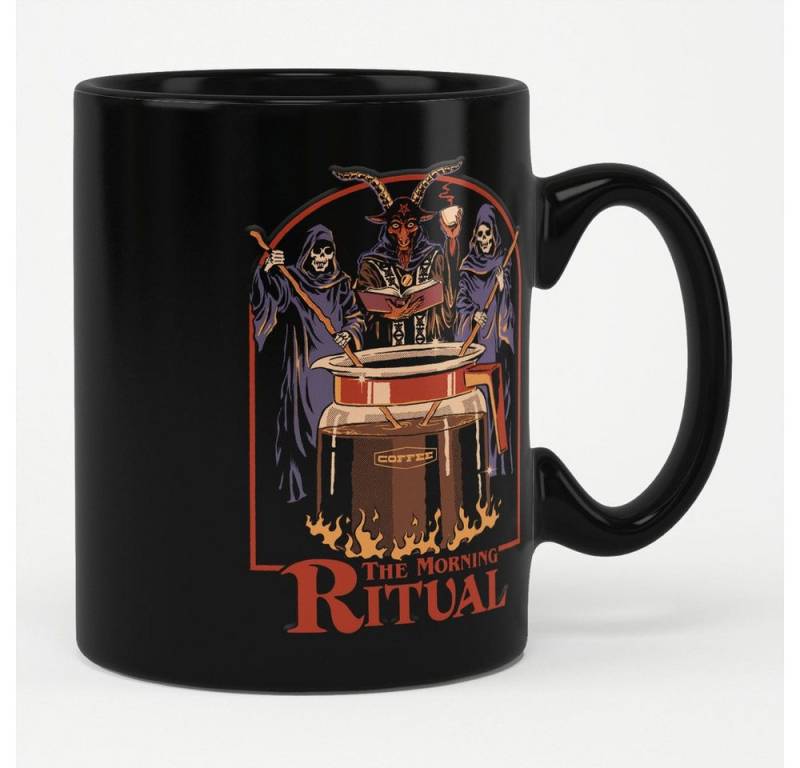 Steven Rhodes Becher The Morning Coffee Ritual Mug von Steven Rhodes
