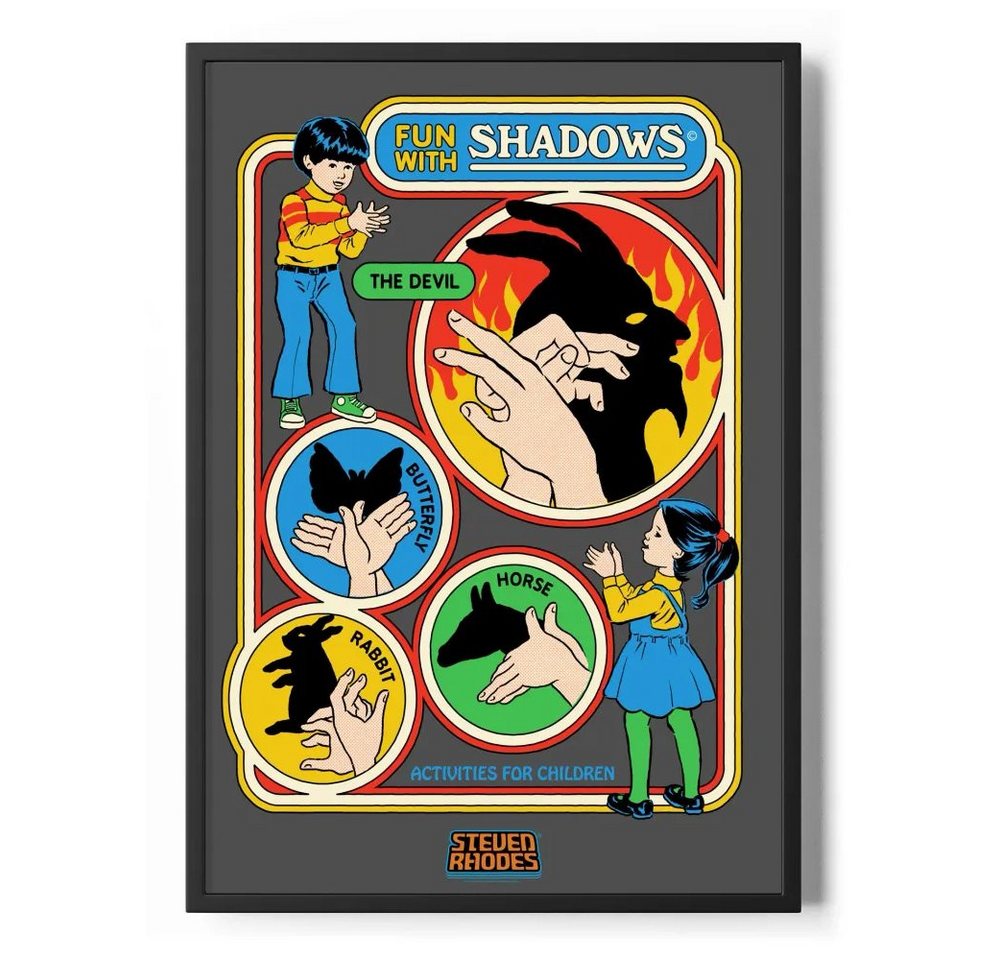 Steven Rhodes Poster Fun With Shadows Poster Standard Steven Rhodes Poster Fun With Shadows Poster Standard von Steven Rhodes