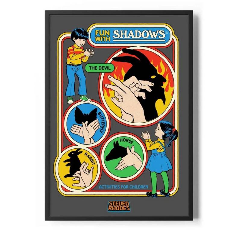 Steven Rhodes Poster Fun With Shadows Poster Standard Steven Rhodes Poster Fun With Shadows Poster Standard von Steven Rhodes