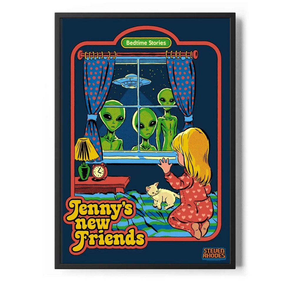 Steven Rhodes Poster Jenny'S New Friends Poster Standard Steven Rhodes Poster Jenny'S New Friends Poster Standard von Steven Rhodes
