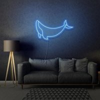 Wal Neon Schild - Blauwal Led, Tier Schild, Ozean Neon, Fisch Wanddekoration, Wallicht von StevenSigns