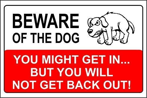 Stevenca Metall-Blechschild "Beware of the Dog.Joke", 20,3 x 30,5 cm, dekoratives Aluminiumschild Stevenca Metall-Blechschild "Beware of the Dog.Joke", 20,3 x 30,5 cm, dekoratives Aluminiumschild von Stevenca