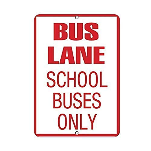 Stevenca Metall-Blechschild "Bus Lane School Bus Only", Aktivitätsschild, Schulschild, 20,3 x 30,5 cm, dekoratives Aluminiumschild Stevenca Metall-Blechschild "Bus Lane School Bus Only", Aktivitätsschild, Schulschild, 20,3 x 30,5 cm, dekoratives Aluminiumschild von Stevenca