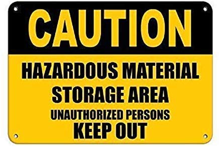 Stevenca Metall-Blechschild "Caution Hazardous Material Unauthorized Persons Keep Out", 20,3 x 30,5 cm, dekoratives Aluminiumschild für die Wand Stevenca Metall-Blechschild "Caution Hazardous Material Unauthorized Persons Keep Out", 20,3 x 30,5 cm, dekoratives Aluminiumschild für die Wand von Stevenca