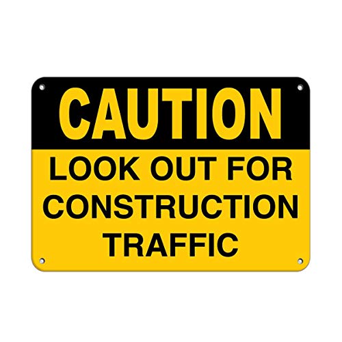 Stevenca Metall-Blechschild "Caution Look Out for Constructi?on Traffic Safety Slogans", 20,3 x 30,5 cm, dekoratives Aluminium-Wandschild Stevenca Metall-Blechschild "Caution Look Out for Constructi?on Traffic Safety Slogans", 20,3 x 30,5 cm, dekoratives Aluminium-Wandschild von Stevenca