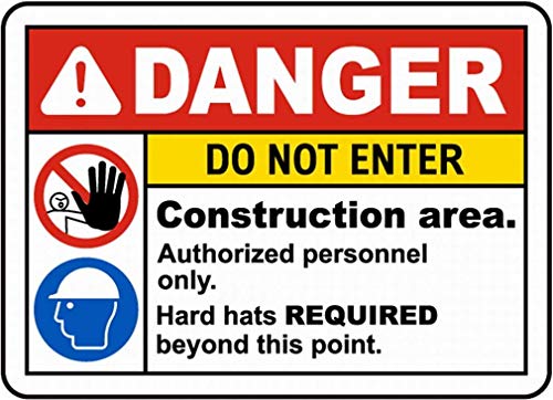 Stevenca Metall-Blechschild "Construction Area Do Not Enter", 20,3 x 30,5 cm, dekoratives Aluminiumschild Stevenca Metall-Blechschild "Construction Area Do Not Enter", 20,3 x 30,5 cm, dekoratives Aluminiumschild von Stevenca
