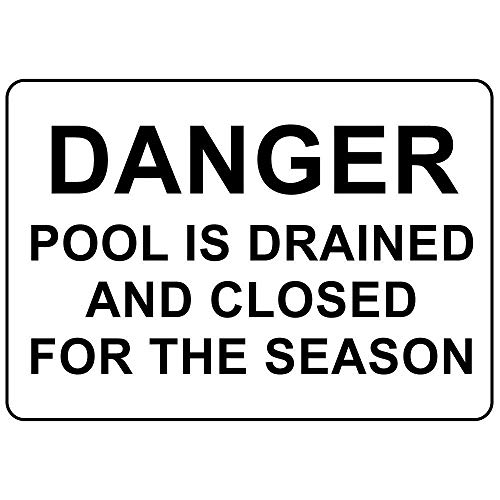 Stevenca Metall-Blechschild "Danger Pool is Drained and Closed for The Season", 20,3 x 30,5 cm, dekoratives Aluminiumschild Stevenca Metall-Blechschild "Danger Pool is Drained and Closed for The Season", 20,3 x 30,5 cm, dekoratives Aluminiumschild von Stevenca