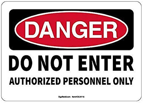 Stevenca Metall-Blechschild "Do Not Enter Authorized Personnel Only", 20,3 x 30,5 cm, dekoratives Aluminiumschild Stevenca Metall-Blechschild "Do Not Enter Authorized Personnel Only", 20,3 x 30,5 cm, dekoratives Aluminiumschild von Stevenca