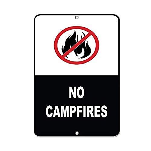 Stevenca Metall-Blechschild "No Campfir", Aktivitätsschild, Campingplatz, 20,3 x 30,5 cm, dekoratives Aluminiumschild Stevenca Metall-Blechschild "No Campfir", Aktivitätsschild, Campingplatz, 20,3 x 30,5 cm, dekoratives Aluminiumschild von Stevenca