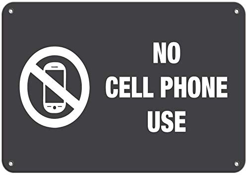 Stevenca Metall-Blechschild "No Cell Phone Use", Business-Schild "No Cellphones", 20,3 x 30,5 cm, dekoratives Aluminiumschild von Stevenca