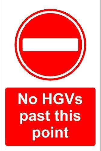 Stevenca Metall-Blechschild "No Hgv's Past This Point", 20,3 x 30,5 cm, dekoratives Aluminiumschild Stevenca Metall-Blechschild "No Hgv's Past This Point", 20,3 x 30,5 cm, dekoratives Aluminiumschild von Stevenca